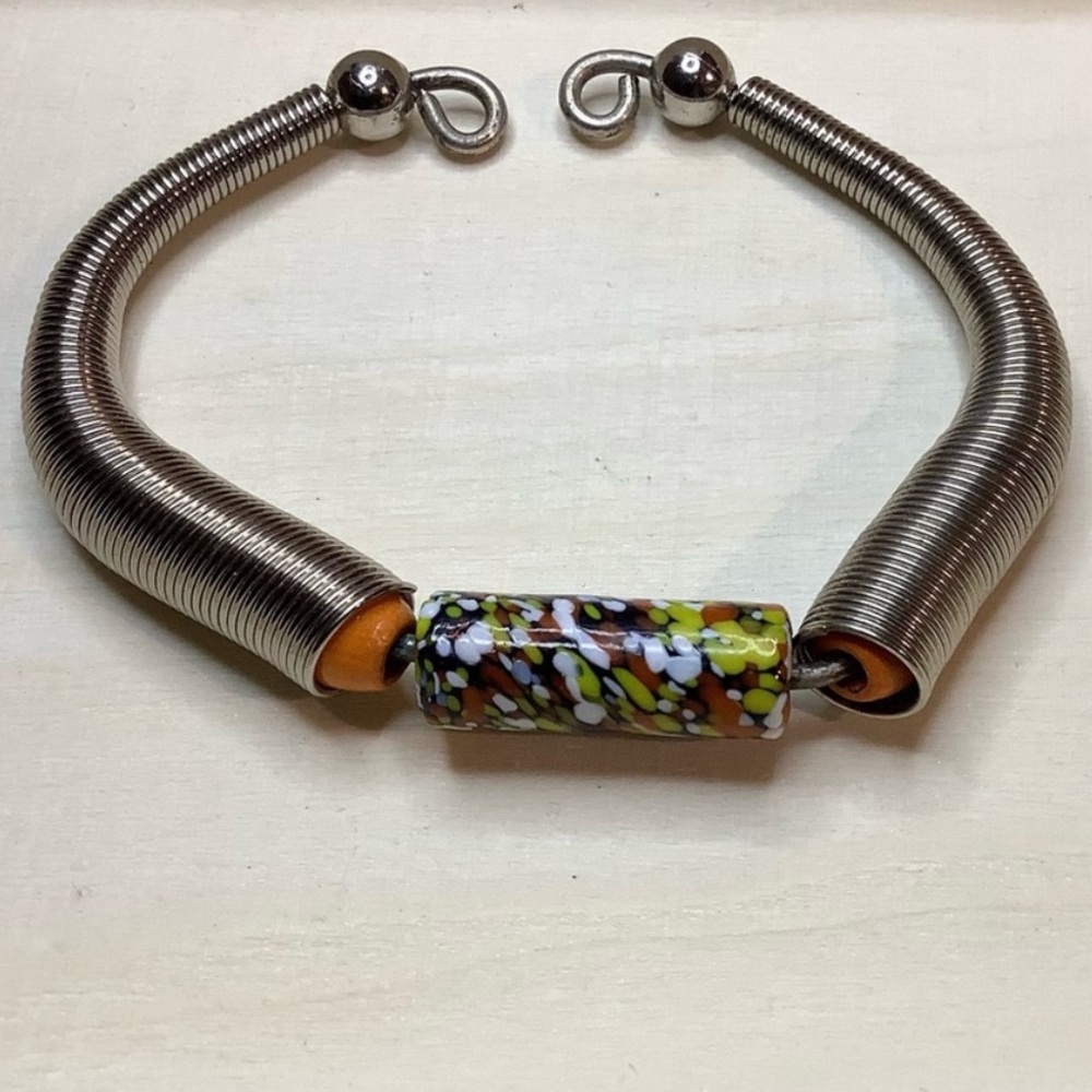 NEW UNIQUE vintage coiled /  ceramic bracelet